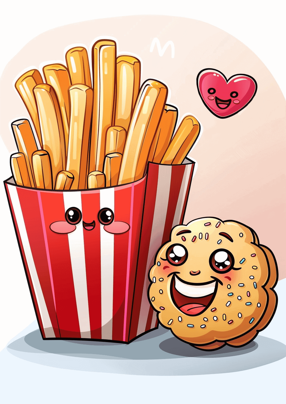 Adorable Fries and Cookie Friends